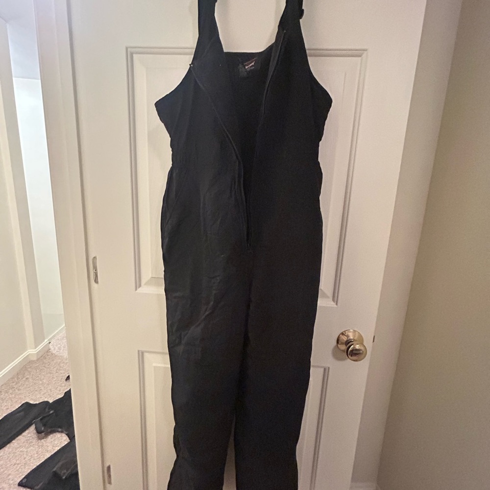 Black LL Bean Kids Snow Bibs